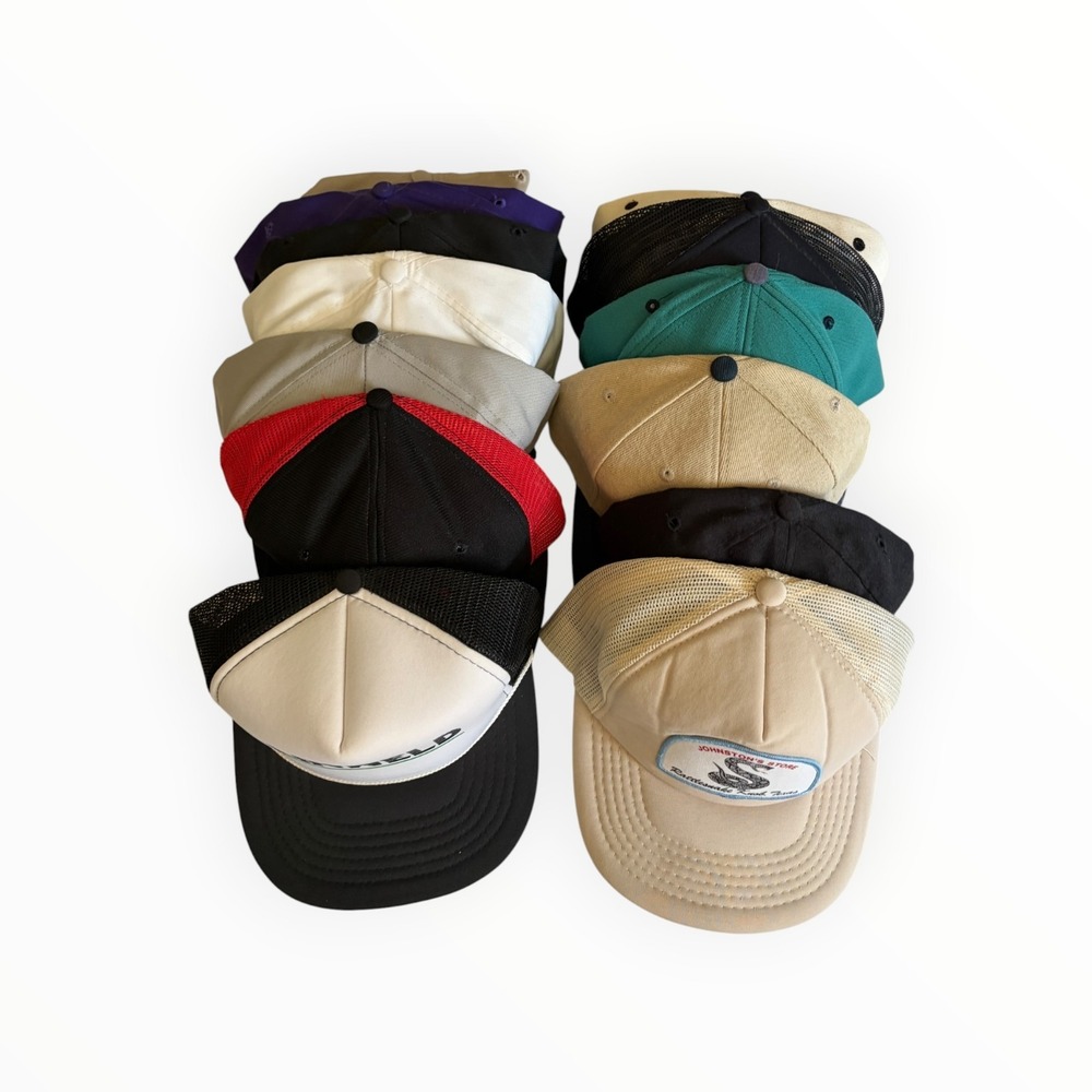 Vintage Trucker Hat Lot 13 Men OSFM Multicolor Snapback Corporate Industrial - Picture 8 of 12